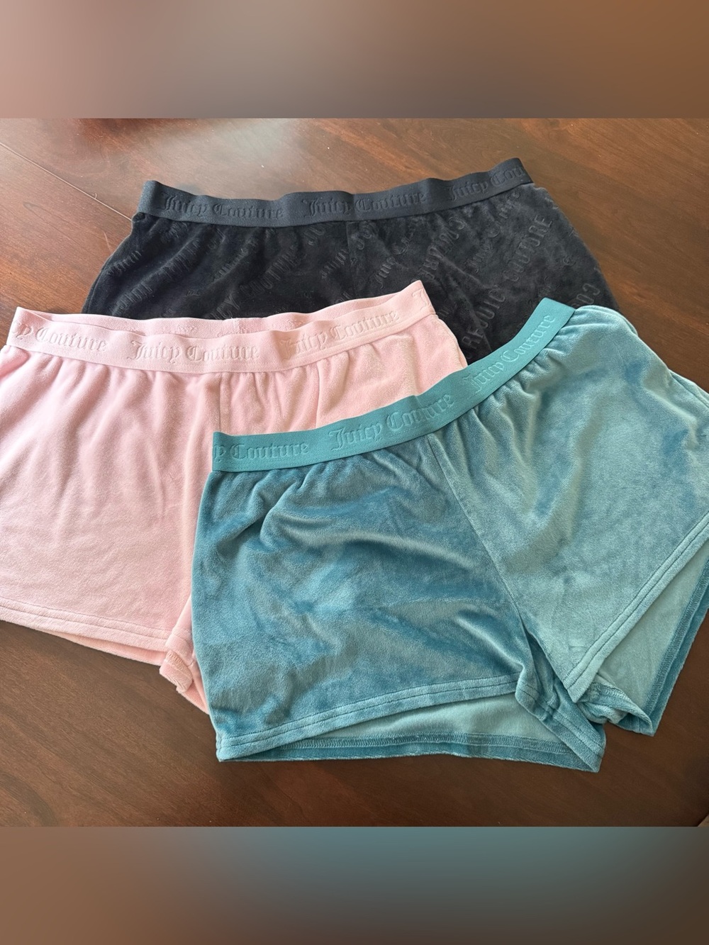 3 pair Juicy Couture lounge sleep shorts size large